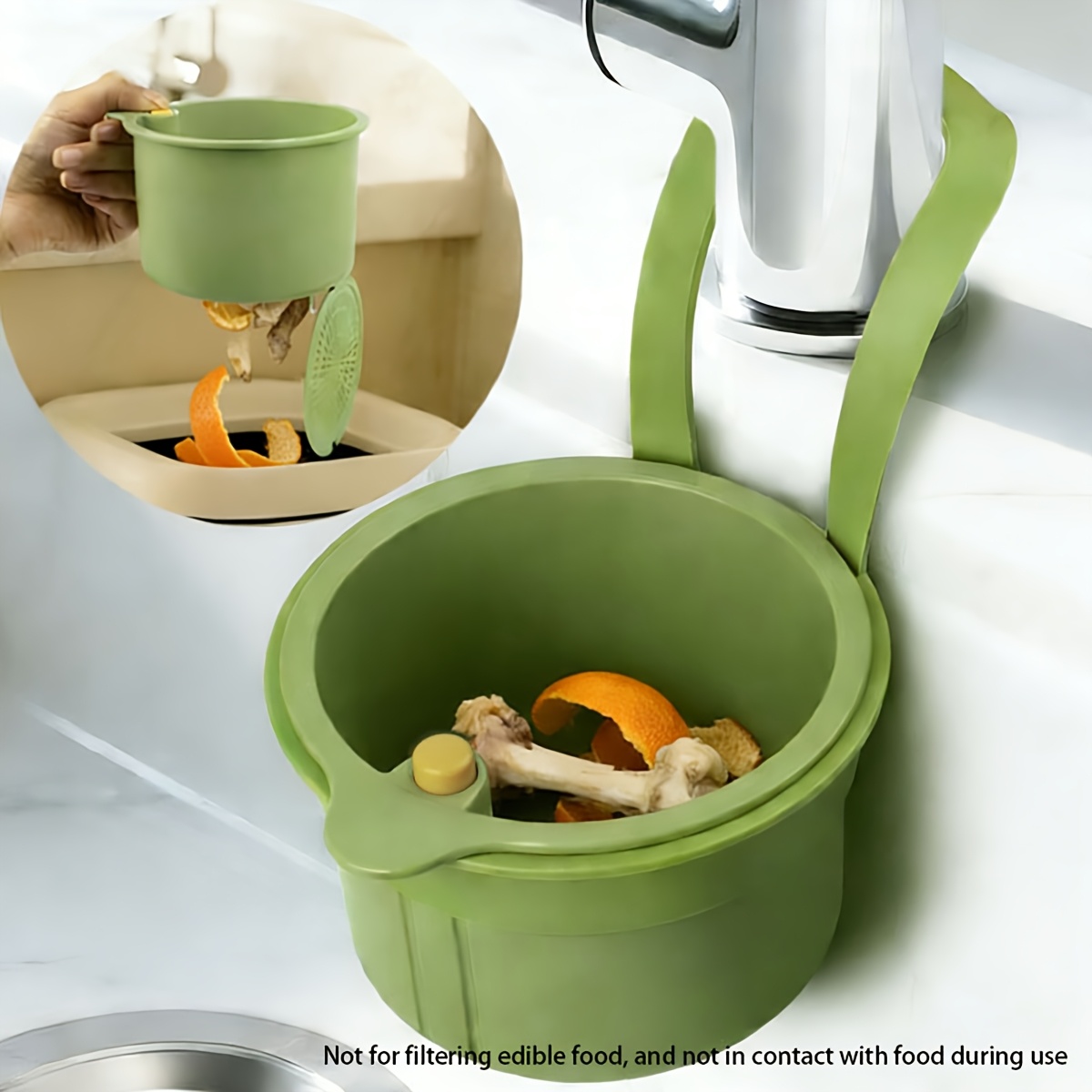 Commercial Kitchen Bin - Portable Hanging Sink Food Waste Filter