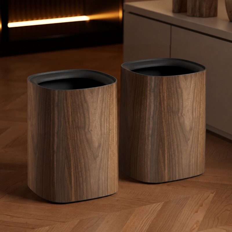 UFORU Modern Wood Grain Trash  - Commercial Kitchen Bin ulasan dan harga